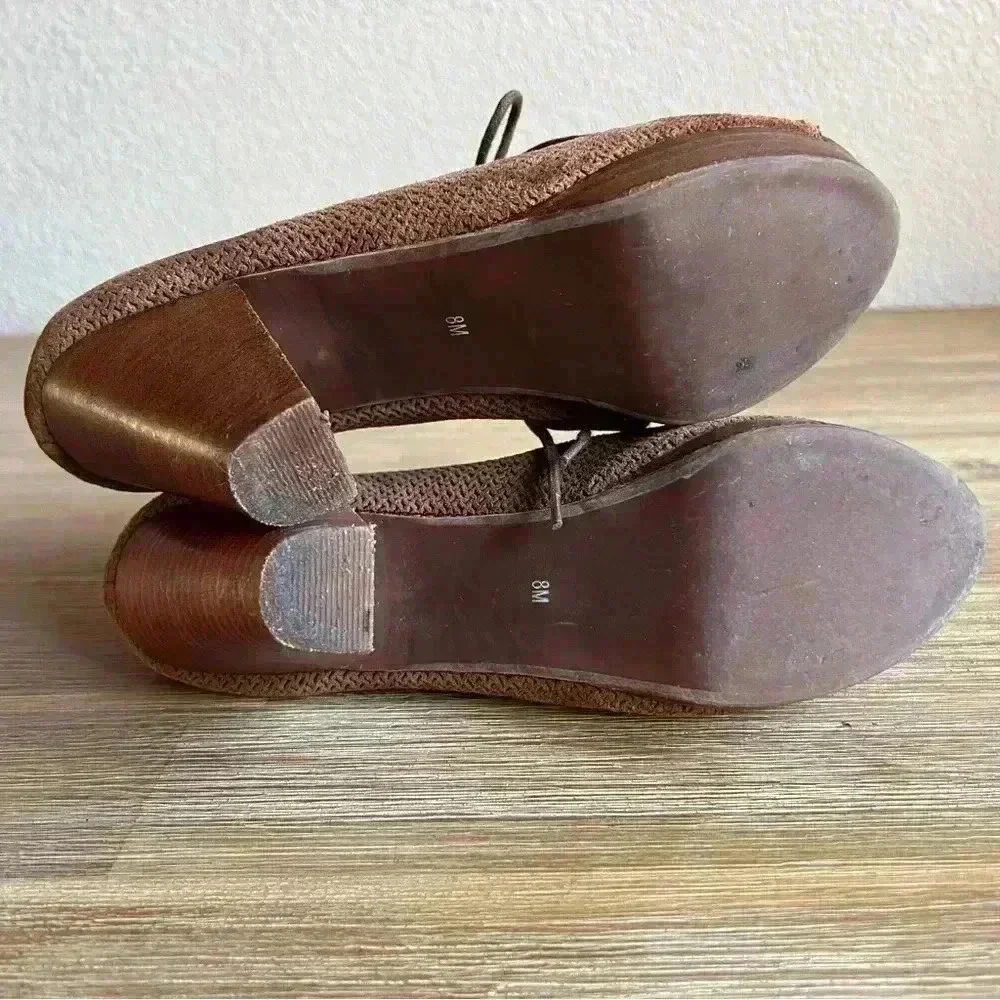 Jeffrey Campbell Anthropology Roosevelt Cone Heel Women’s Size 8 Brown Suede
